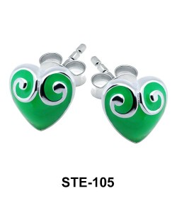 Colorful Heart Stud Earring STE-105